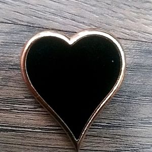 Vintage Small Sarah Coventry Black Heart Brooch